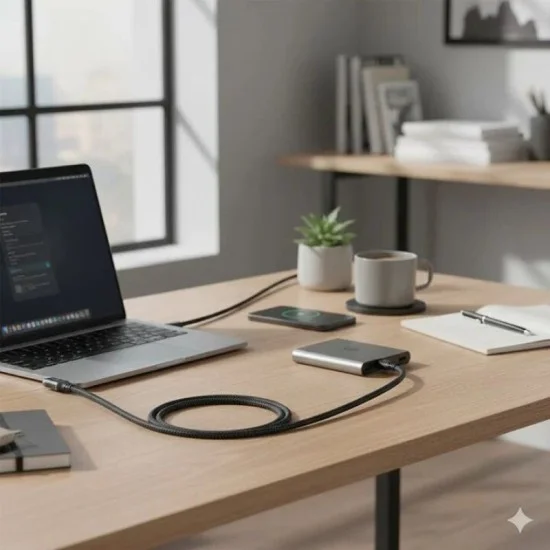 Zlos USB-C to USB-C Cable Turbocharge Thunderbolt 4 - Black